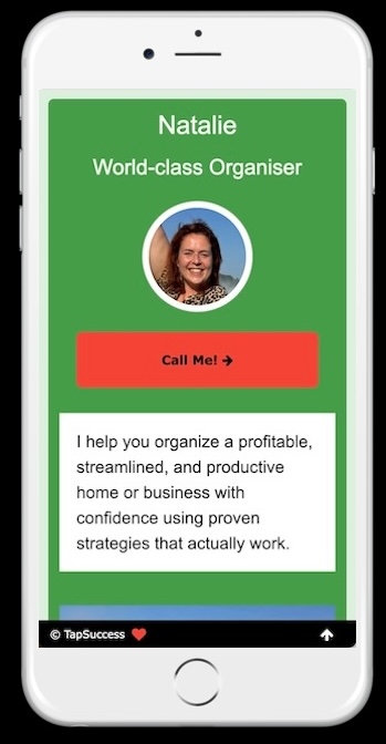 A közzétett bio landing oldalának képernyőképe. Másodpercek alatt közzétéve!